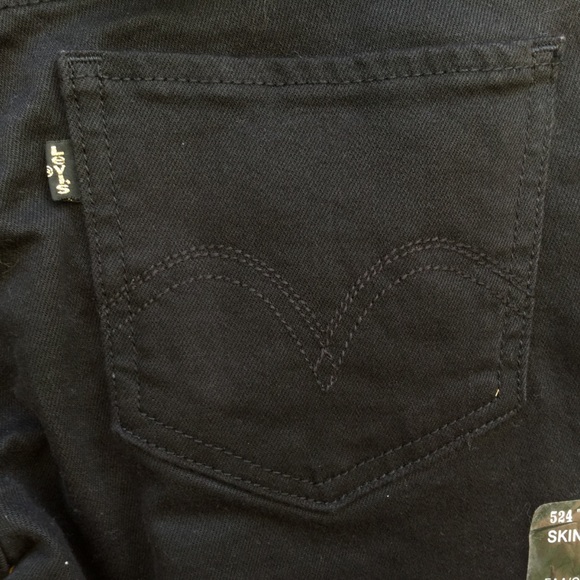 Levi's 524 Too Superlow Skinny Size 5M/27 Black - Picture 8 of 8